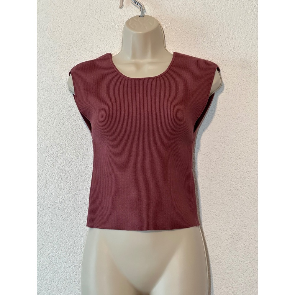 Intimately Free People Rose Brown Ribbed Open Back Tank Top OB2182552 Size M